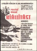 1969 A XX. kerületi Polgári Védelmi Parancsnokság kiállítására készült plakát, hajtva, jó állapotban, 41×29 cm