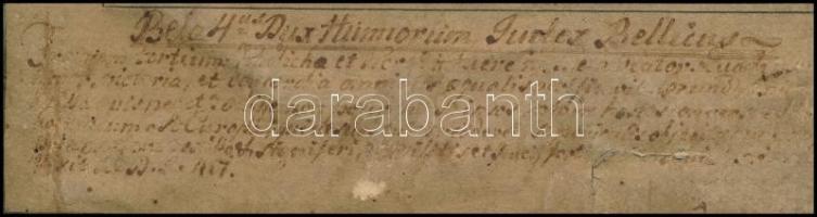 XVII-XVIII. sz. IV. Béla Bela 4us Dux Hunnorum Iudex Bellicus akvarell, papír, feliratozva. Lapméret...