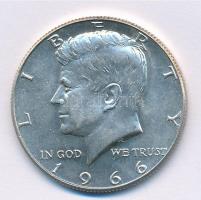 Amerikai Egyesült Államok 1966. 1/2$ Ag Kennedy T:1- USA 1966. 1/2 Dollar Ag Kennedy C:AU  Krause KM#202a