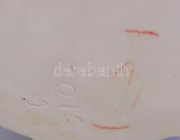 Herendi porcelán kakas, fehér mázas, jelzett (mélynyomás), hibátlan, m: 18 cm, h: 20 cm