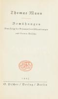 Thomas Mann: Königliche Hocheit (Királyi fenség) Első kiadás! / First edition.   Berlin, 1909. S. Fi...