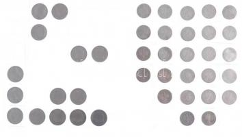 NSZK 1950-1966. 1M Cu-Ni (26x) + 1962-1966. 2M Cu-Ni (14x) T:2
FRG 1950-1966. 1 Mark Cu-Ni (26x) + ...