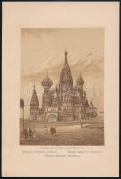 cca 1870-80 2 db régi litográfia Eduard Hölzel, Bécs kiadása és nyomása: Wasilij Balgenoi: Moszkva. ...