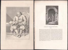 8 db régi metszet, klf. témákban, technikákban és méretekben, részben kissé foltos