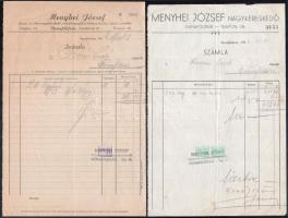 cca 1941-44 össz. 4 db dunaföldvári kereskedők által kiállított számla: 1 db Deutsch István 2 fillér...