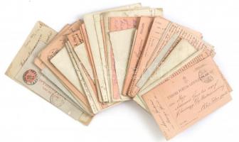 1915-1916 I. világháborús levelezés, tábori postai levelezőlapok, levelek, nagyrészt feleség küldeményei hadtápos főhadnagy férje részére, Rozsnyóról a frontra, kb. 60 db tábori levelezőlap és 15-20 db levél.