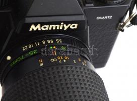 Mamiya ZE-2 filmes SLR fényképezőgép, Mamiya-Sekor E f/3.5-4.5 35-70mm objektívvel, eredeti tokjában...