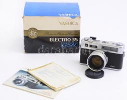 Yashica Electro 35 GSN fényképezőgép, f/1.7 45mm objektívvel, eredeti dobozában