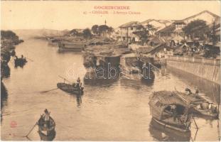 Cholon, Ho Chi Minh City, Cochinchine; LArroyo Chinois / boats, market (EK)