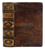 Joanne Cabassutio: Notitia Conciliorum Sanctae Ecclesiae. In qua elucidantur exactissime tum Sacri Canones, tum veteres, novique Ecclesia Ritus, tum praecipuae Partes Ecclesiastica Historiae. I-II. köt. Agriae-Tyrnaviae, 1758-1750, Typis Franc. Ant. Royer-Typis Academicis Societ. Jesu, 19 sztl. lev.+330 p.; 3 sztl. lev. +334 p.+24 sztl. lev. Latin nyelven. Korabeli aranyozott gerincű, bordázott egészbőr-kötés, kopott borítóval, kissé foxing foltos lapokkal, hiányzó elülső szennylappal, az utolsó lapon 2 viaszpecséttel, 3 bélyegzéssel.