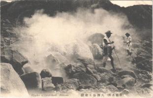 1907 Hakone, Jigokudani, Owakudani / volcanic valley, crater (EK)