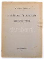 Dr. Vanyó Tihamér: A plébániatörténetírás módszertana. Pannonhalma, 1941, szerzői kiadás. Szakadt kiadói papír borítóban.