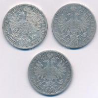 Ausztria 1878. 1Fl Ag "Ferenc József" + 1879. 1Fl Ag "Ferenc József" + 1883. 1Fl...