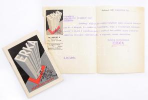 1936 Erika vásárlási könyv és fizetési felszólítás
