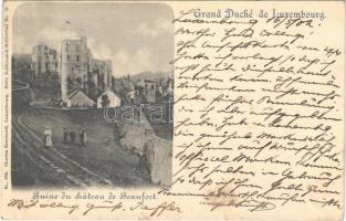 1902 Luxembourg, Luxemburg; Ruine du chateau de Beaufort / castle ruins (Rb)