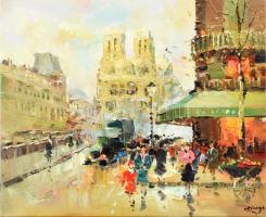 Czinege Zsolt (1964-): Párizs, Notre Dame. Olaj, vászon, jelzett. 50×60 cm