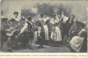 1917 Bad Reichenhall, Jakob Damhofers Oberbayr. Sänger-Jodler- und Tänzer-Ensemble DReichenhaller, Villa Rapold / Bavarian folklore, Jakob Damhofers singer, yodel and dancer ensemble (EB)