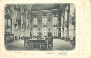 1900 Moritzburg, Jagdschloss, Speisesaal / hunting lodge, hunting castle, interior (EK)