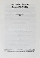 1995 Hadtörténelmi Közlemények. 108. évf. 1-4 sz. Teljes évfolyam. Az egyik borító hátán sérülés nyo...