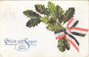 1914 Glück und Segen im Neuen Jahre! / WWI German military New Year greeting card (EB)