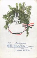 1914 Gesegnete Weihnachten und beste Grüße / WWI German military Christmas greeting card (EK)