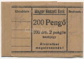Bankjegykötegelő 2 Pengős bankjegyekhez, 1940 nov. 12 bélyegzéssel