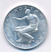 1948. 50f Al rozettával, Artex-veret T:1 
Hungary 1948. 50 Fillér Al Artex-restrike with rosette C:...