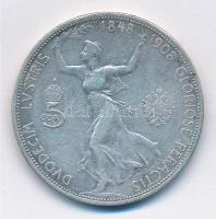 Ausztria 1908. 5K Ag "Ferenc József - Jubileum" T:2- patina Austria 1908. 5 Corona Ag &quo...