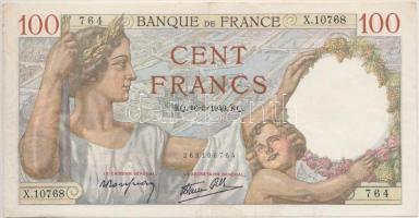 Franciaország 1940. 100Fr T:III  France 1940. 100 Francs C:F