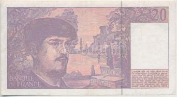 Franciaország 1993. 20Fr T:III szakadás
France 1993. 20 Francs C:F tear