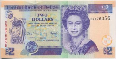Belize 2014. 2$ T:I,I-  Belize 2014. 2 Dollars C:UNC,AU  Krause P#66
