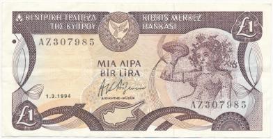 Ciprus 1994. 1L T:III  Cyprus 1997. 1 Pound C:F