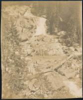 1909 Tarpatak, vízesés, feliratozott fotó, 9,5×8 cm