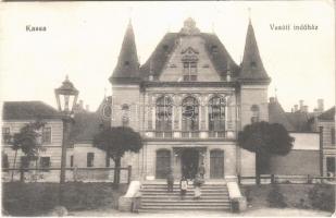 1915 Kassa, Kosice; Vasúti indóház, vasútállomás / railway station (EK)