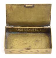 Színházi nevető-síró maszkos réz tubákos doboz 5,5x3x2 cm