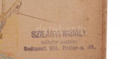 cca 1900-1940 össz. 3 db tervrajz historizáló stílusú bútorokról, Szilágyi Mihály mübutor-asztalos, ...