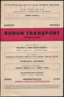 Boron Trasport Compagnie Bp. V. díjszabás