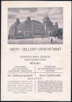 1925 Bp., Szent Gellért-Gyógyfürdő, Széchenyi-Gyógyfürdő programkalauz