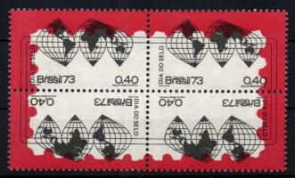Bélyegnap négyestömb, Day of stamps block of four, Tag der Briefmarke Viererblock