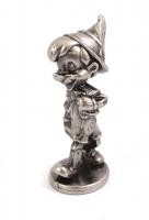 6 db Walt Disney fém mese figura. Klasszikus mesék. Pinokkió, Tarzan, Csipkerózsika stb. Réz nikkel....