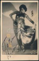 1930 Tatjana orosz táncosnő aláírása az őt ábrázoló képen