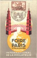 Foire de Paris International de la Philatélie 21 Mai - 6 Juin 1949 / International Philatelic Exhibition in Paris advertising card + So. Stpl. (EK)