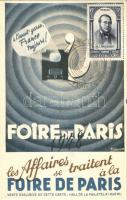 A lavant-garde, France toujours! Foire de Paris 1948 / International Paris Fair advertising card + Philatelie Foire de Paris 1948 So. Stpl.