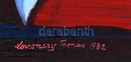 Lossonczy Tamás (1904-2009): Élénkség, 1982. Olaj, vászon. Jelzett, hátoldalán autográf felirattal é...