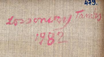 Lossonczy Tamás (1904-2009): Élénkség, 1982. Olaj, vászon. Jelzett, hátoldalán autográf felirattal é...