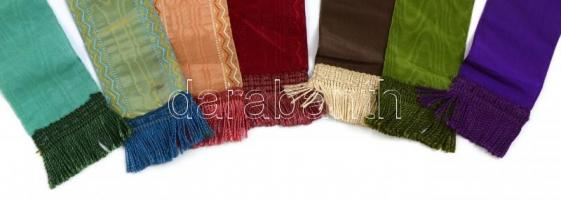 cca 1938 Selyem könyvjelzők, 7 db