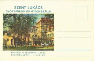 Budapest II. Szent Lukács gyógyfürdő és gyógyszálló reklámlapja (EK)