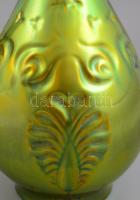 Zsolnay eozin mázas kancsó, jelzett, apró mázhibákkal, m: 28 cm