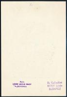 Nagy Lázár László (1935-): Ex libris Komáromi Imre, erotikus, fametszet, papír, hátoldalon jelzett, ...