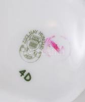 Zsolnay porcelán teás készlet, aranyozott dekorral, jelzett, apró kopásnyomokkal